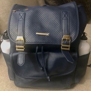 Big Blue & Leather Rampage Backpack from Macy’s